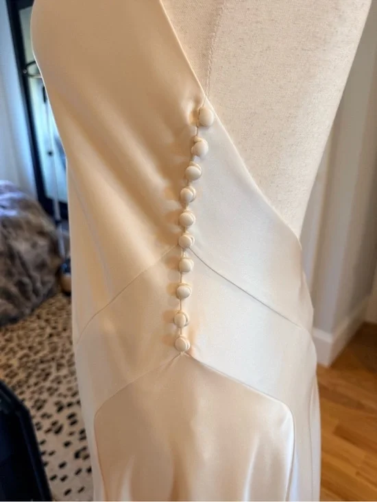 Reformation Roy Cream High-Neck Maxi Gown - Picture 15 of 16